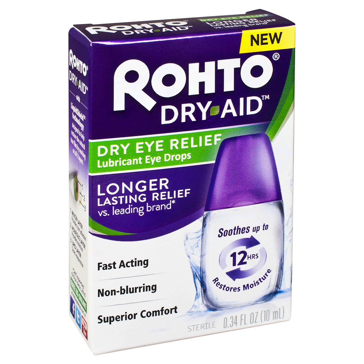 Rohto DryAid Dry Eye Relief Eye Drops 0.34 fl oz Shipt