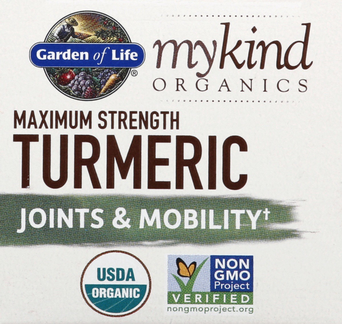 slide 2 of 4, Garden of Life My Kind Organics Maximum Strength Turmeric Herbal Supplement, 30 ct