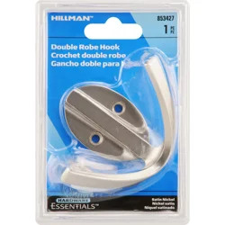 Hillman Double Robe Hook Satin 3 in