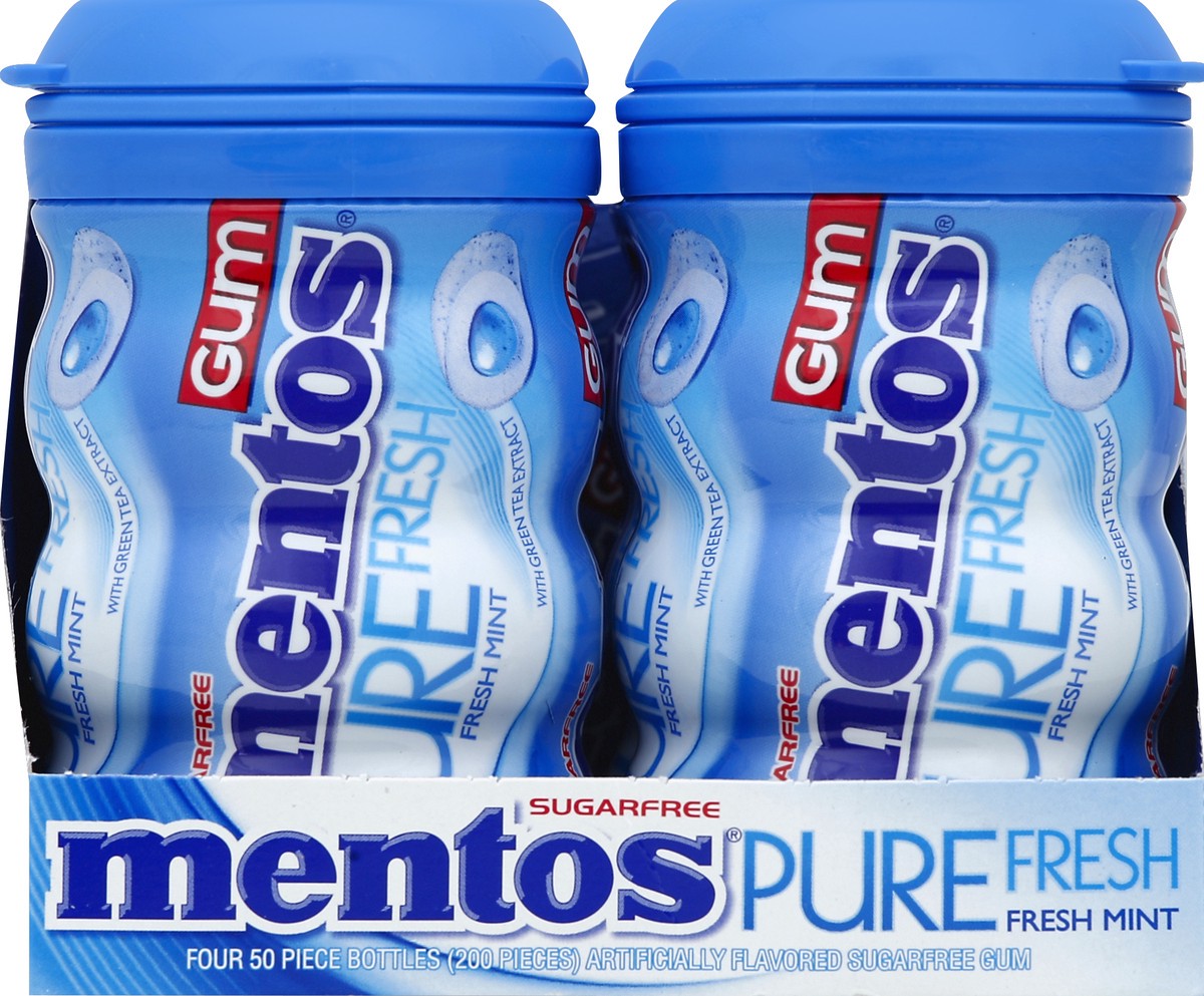 slide 4 of 4, Mentos Freshmint Gum Squeeze Bottle, 4 ct