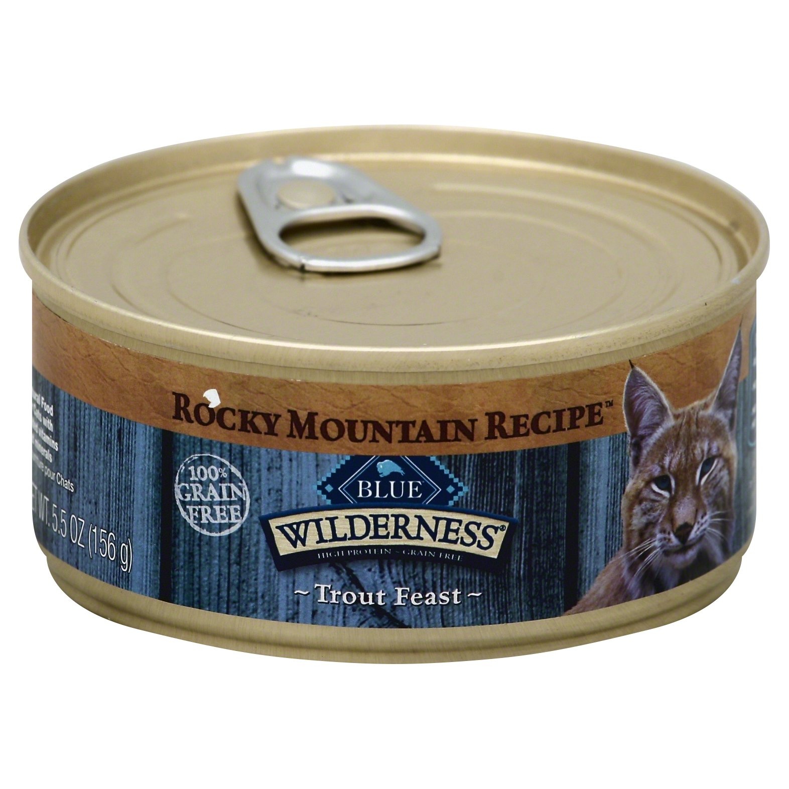 slide 1 of 1, Blue Buffalo Wilderness Rocky Mountain Trout Feast Canned Adult Cat Food, 5.5 oz