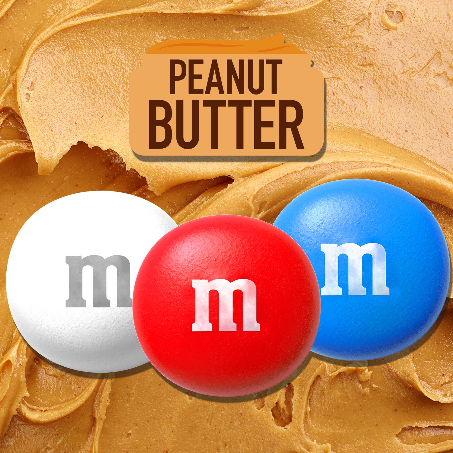 slide 7 of 8, M&M's Peanut Butter Red, White & Blue Patriotic Bulk Chocolate Candy, 34 oz Bag, 34 oz