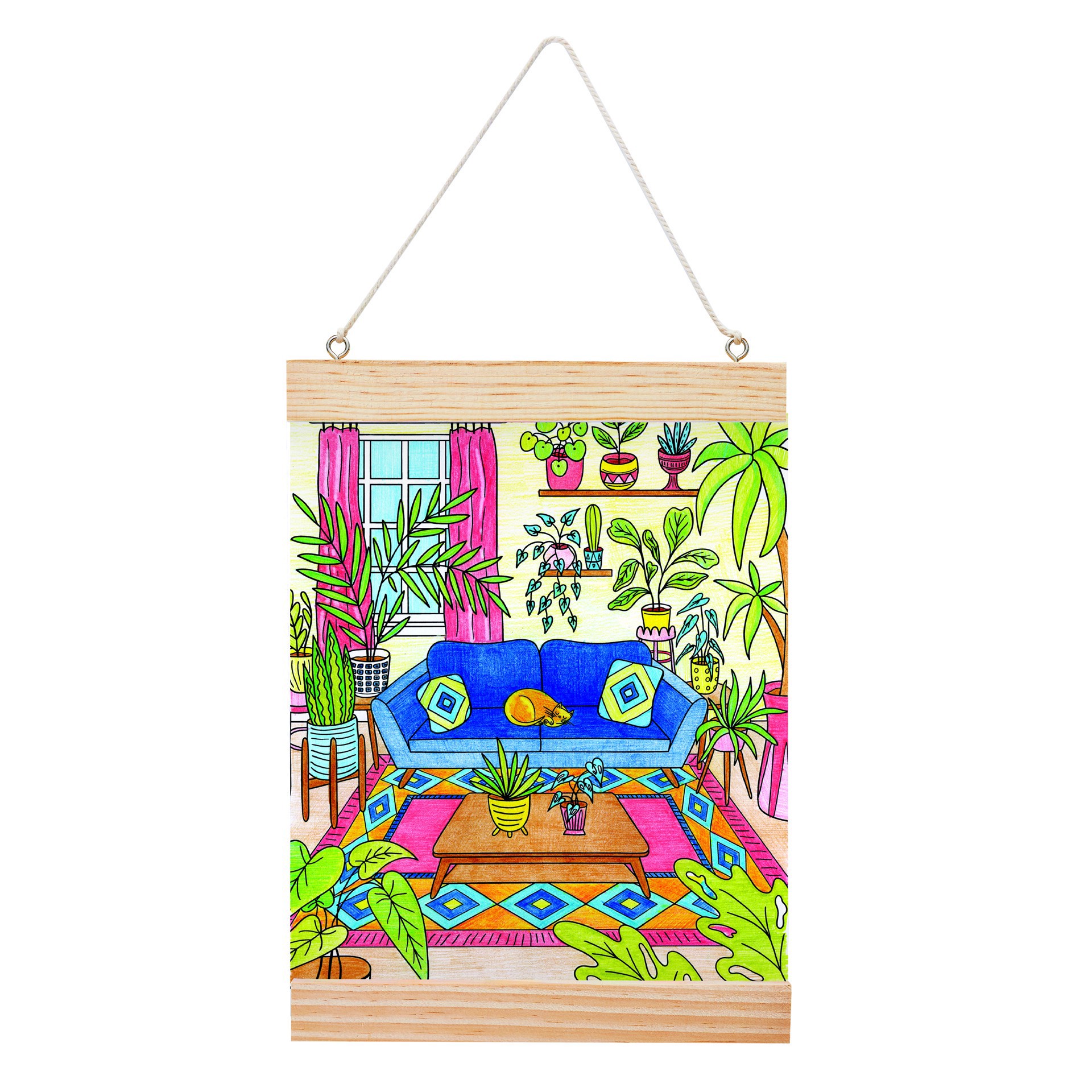 slide 2 of 4, Faber-Castell Plant Room Color By Number Wall Art Kit, 8 in x 10 in