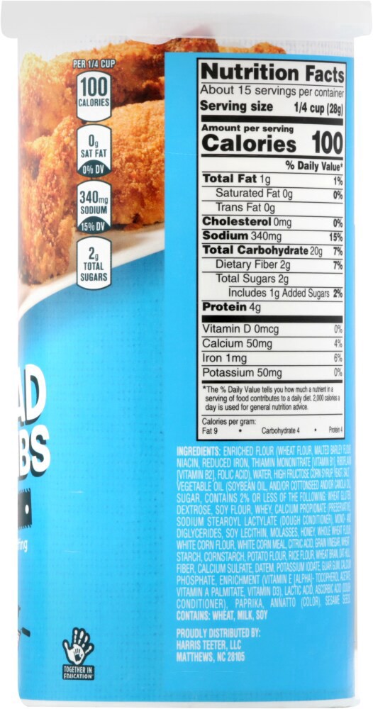 slide 2 of 3, Harris Teeter™ Plain Bread Crumbs, 15 oz