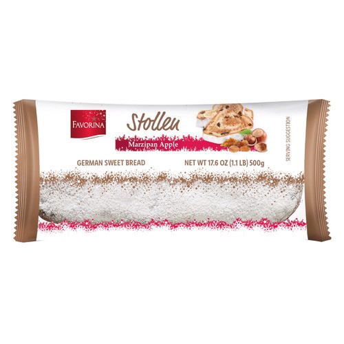 slide 1 of 1, Favorina stollen, marzipan apple, 17.6 oz