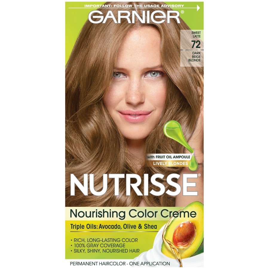slide 2 of 8, Garnier Nutrisse Nourishing Color Creme 72 Dark Beige Blonde, 1 ct