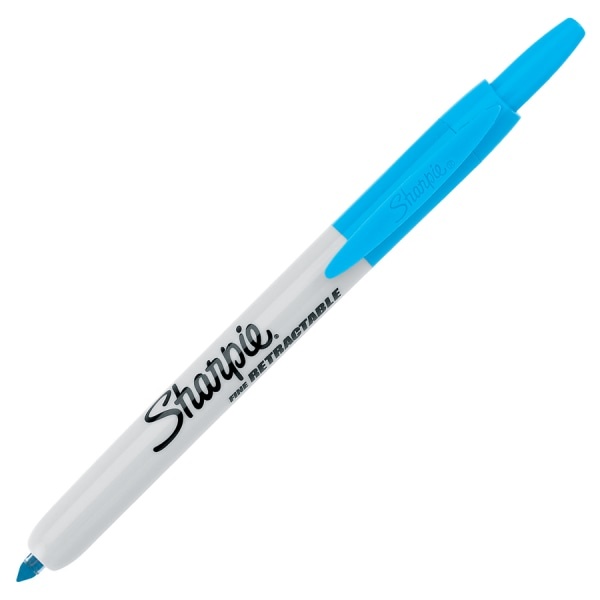slide 1 of 1, Sharpie Retractable Permanent Marker, Turquoise, 1 ct