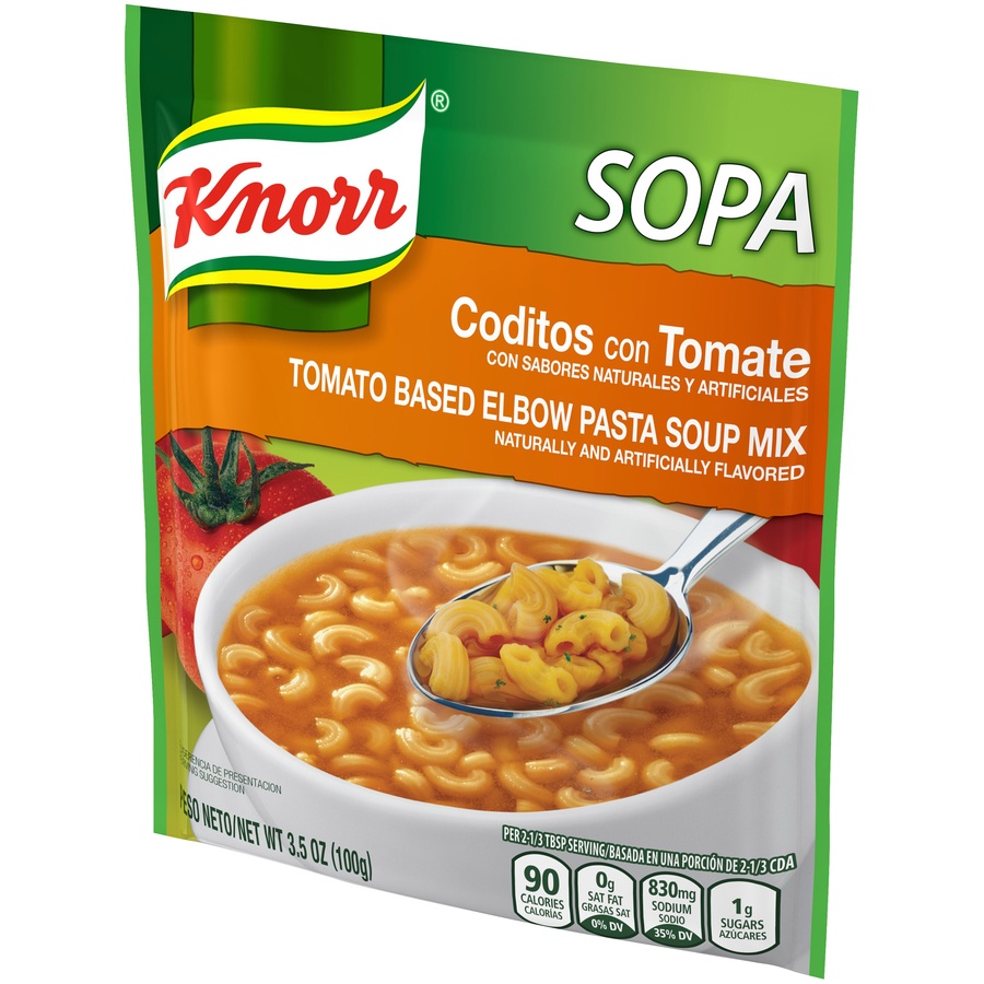 slide 3 of 5, Knorr Tomato Based Elbow Pasta Soup, 3.5 oz