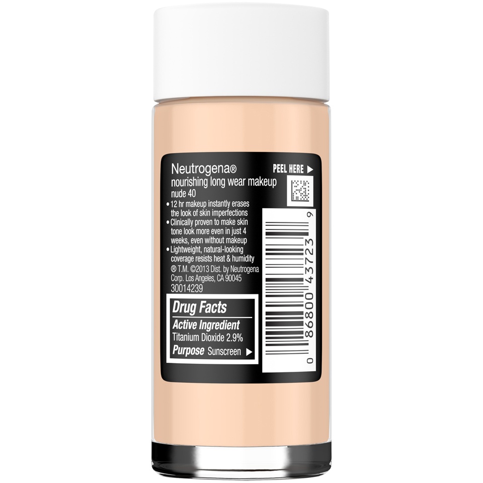 slide 6 of 6, Neutrogena Nourishing Long Wear Liquid Makeup - 40 Nude, 1 fl oz