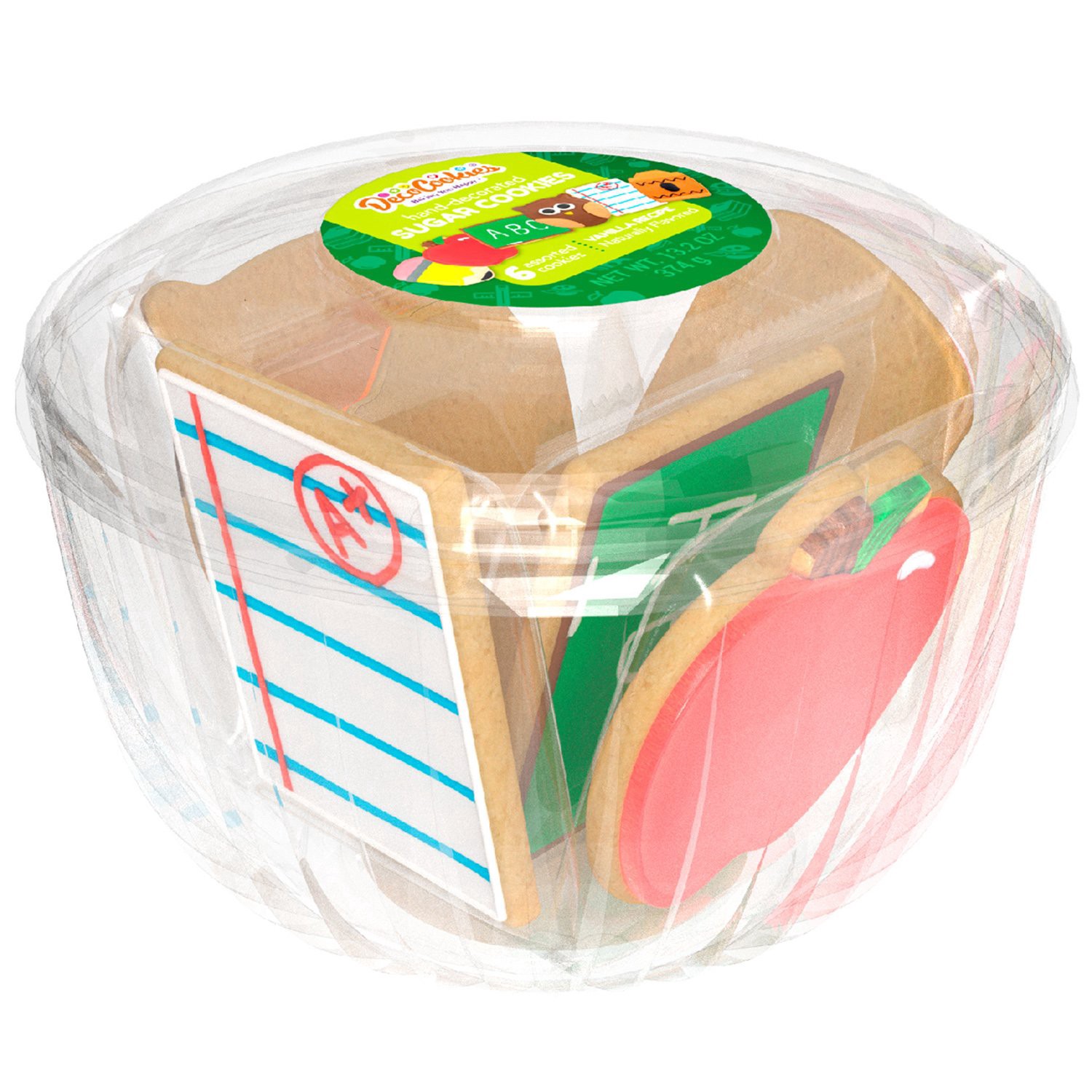 slide 1 of 1, DecoCookies Back to School Hand-Decorated Cookies, 6 ct