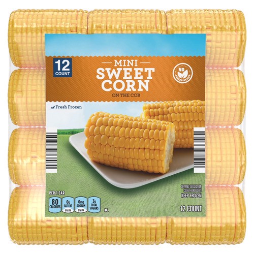 slide 1 of 1, frozen mini sweet corn on the cob, 12 ct