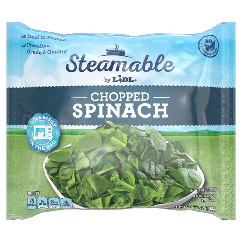 slide 1 of 1, frozen chopped spinach, 12 oz