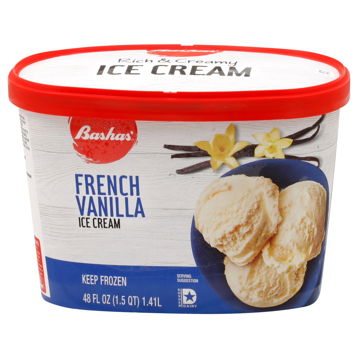 slide 2 of 4, Bashas Frnch Vanla Ice Crm, 48 oz