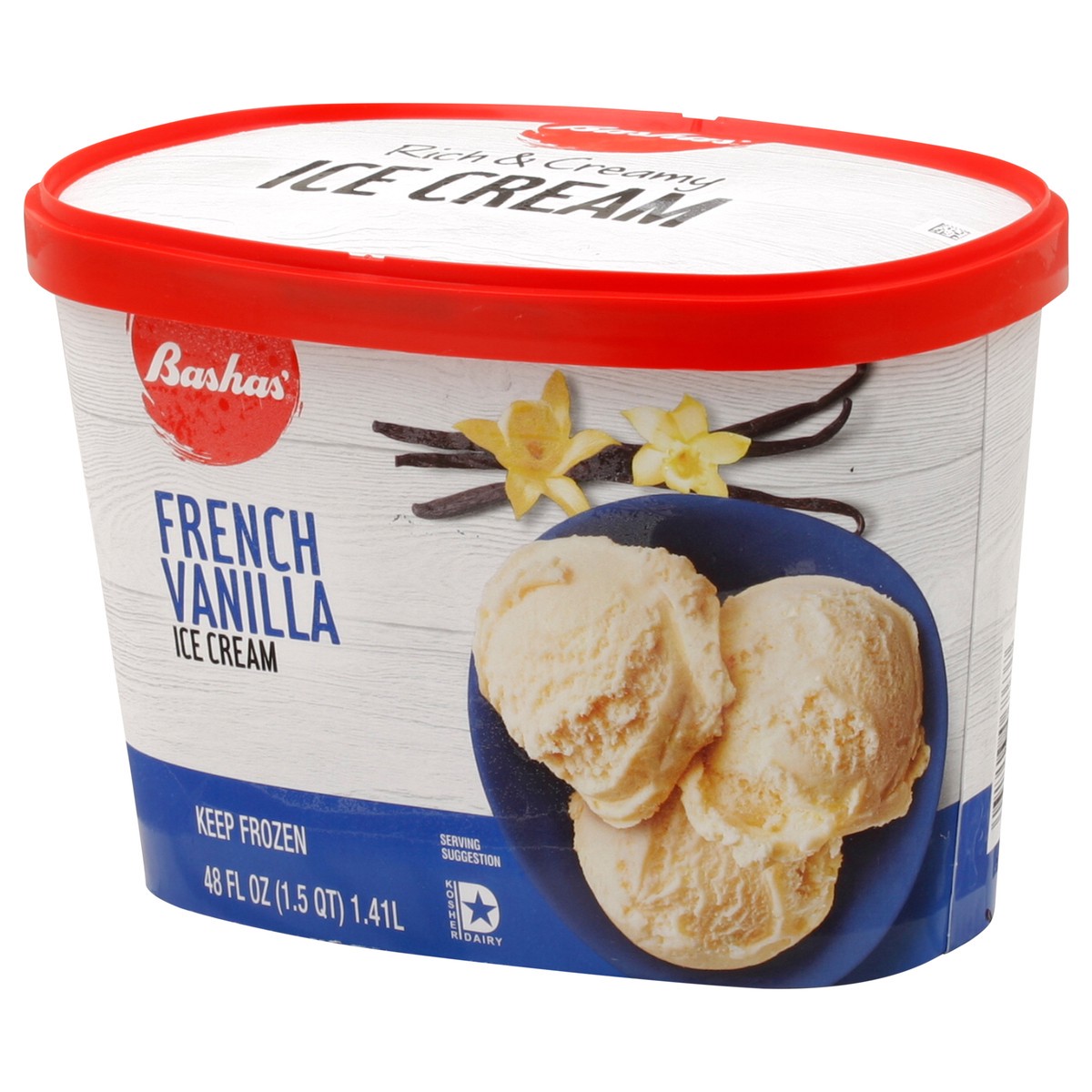 slide 3 of 4, Bashas Frnch Vanla Ice Crm, 48 oz