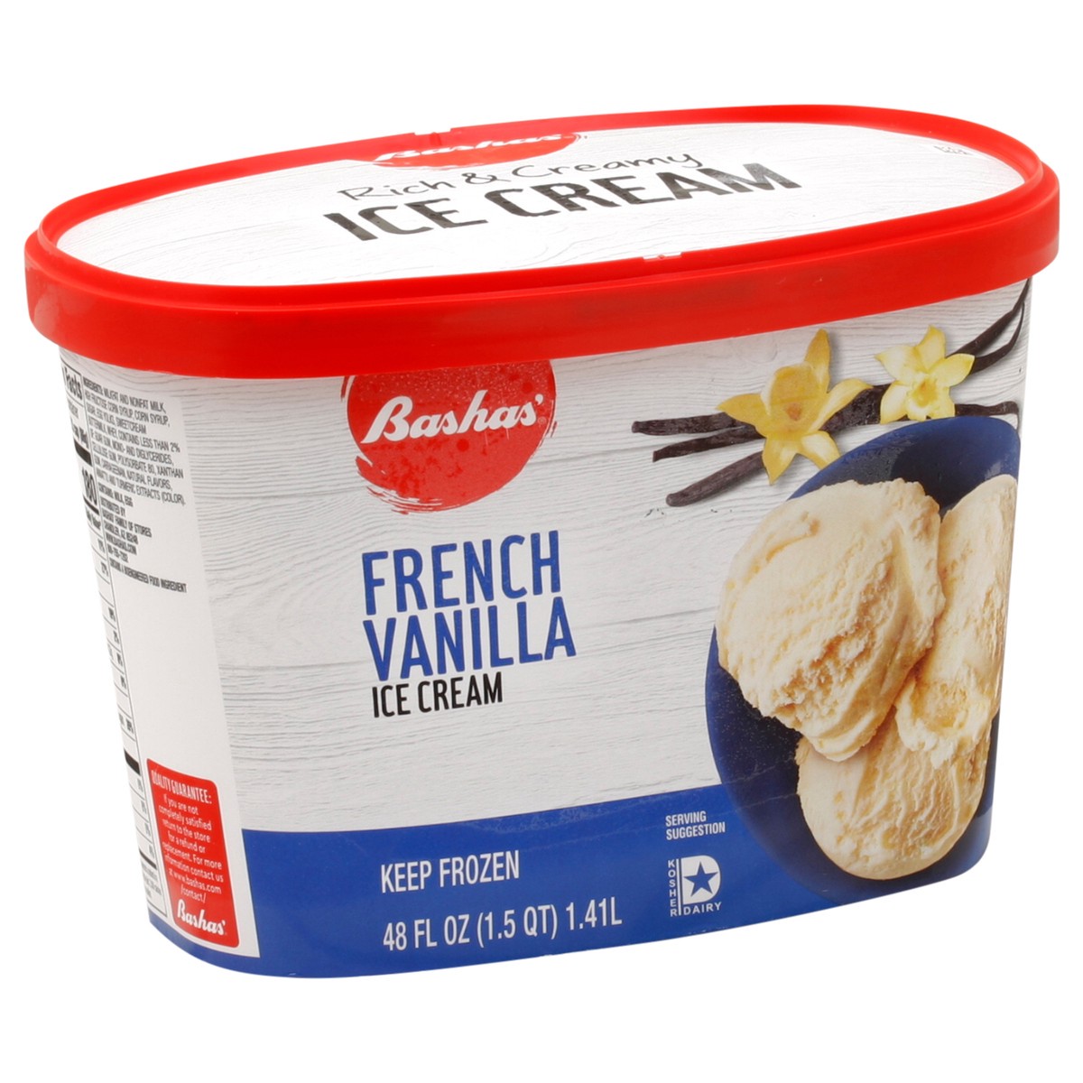 slide 4 of 4, Bashas Frnch Vanla Ice Crm, 48 oz