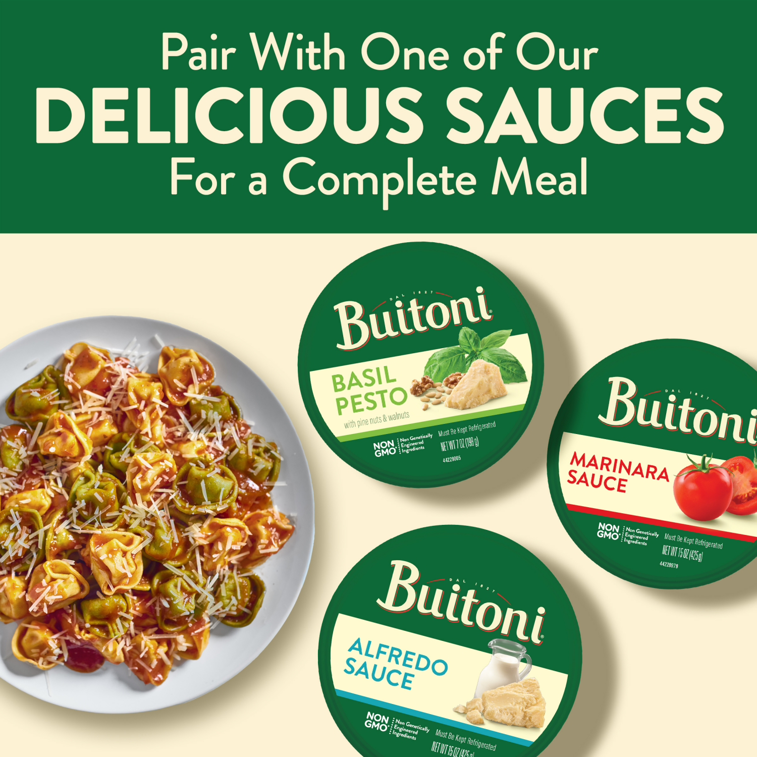 slide 6 of 6, Buitoni Mixed Cheese Tortellini Pasta Family Size Fresh, 20 oz