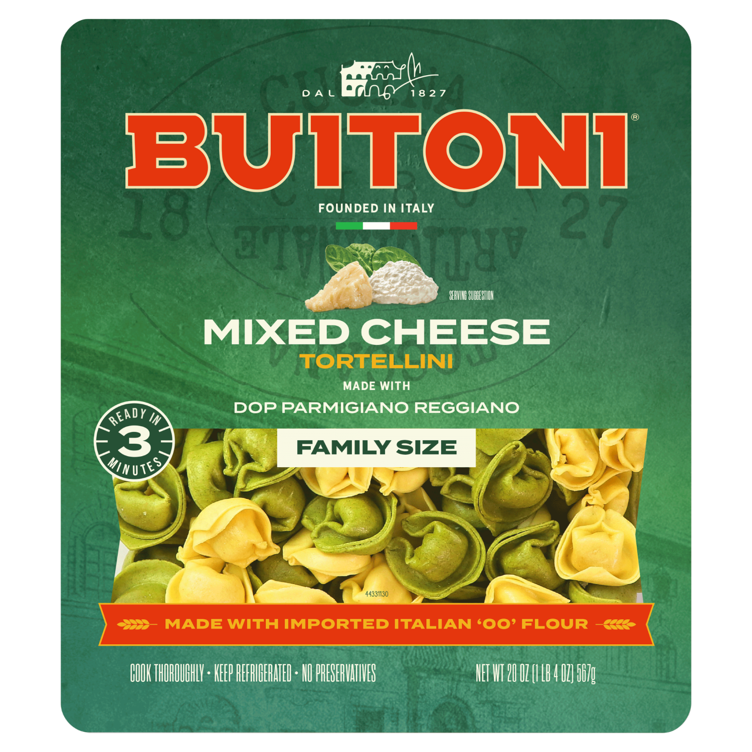 slide 1 of 6, Buitoni Mixed Cheese Tortellini Pasta Family Size Fresh, 20 oz