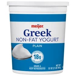 MEIJER GREEK YOGURT PLAIN 32 OZ