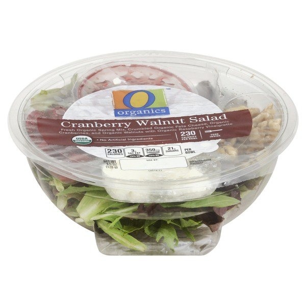 slide 1 of 1, O Organics Cranberry Walnut Salad Bowl, 4.5 oz