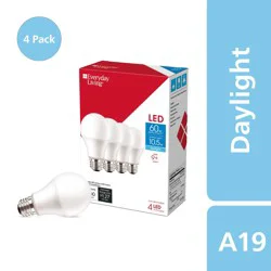 Everyday Living 60W Daylight A19 LED Light Bulbs