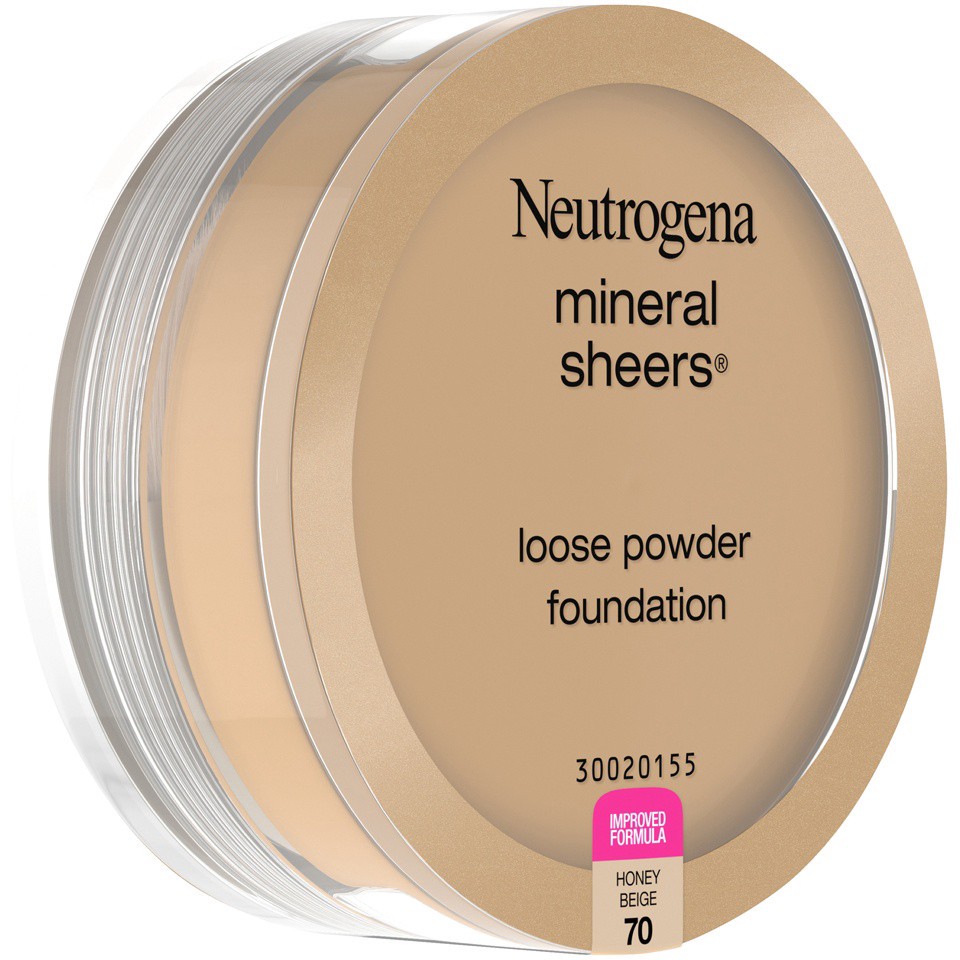 slide 5 of 6, Neutrogena Mineral Sheers loose Powder 70 Honey Beige, 0.19 oz