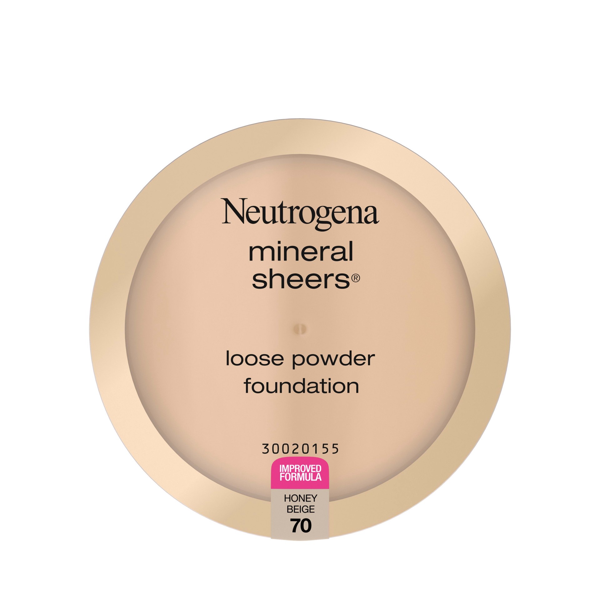 slide 1 of 6, Neutrogena Mineral Sheers loose Powder 70 Honey Beige, 0.19 oz