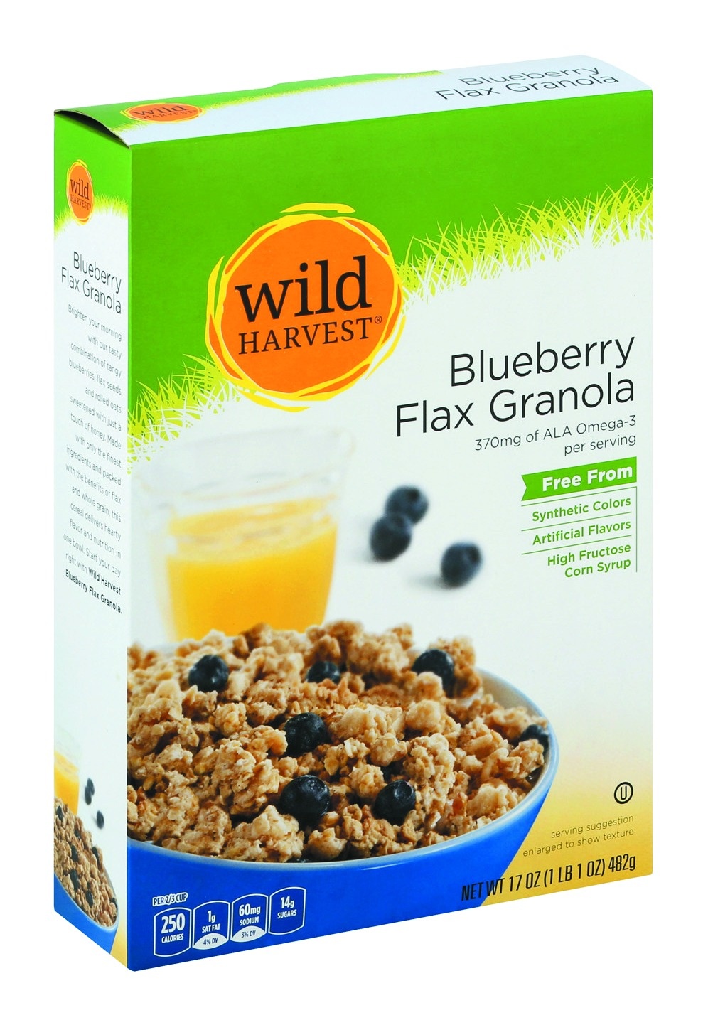 slide 1 of 1, Wild Harvest Blueberry Flax Cereal, 17 oz