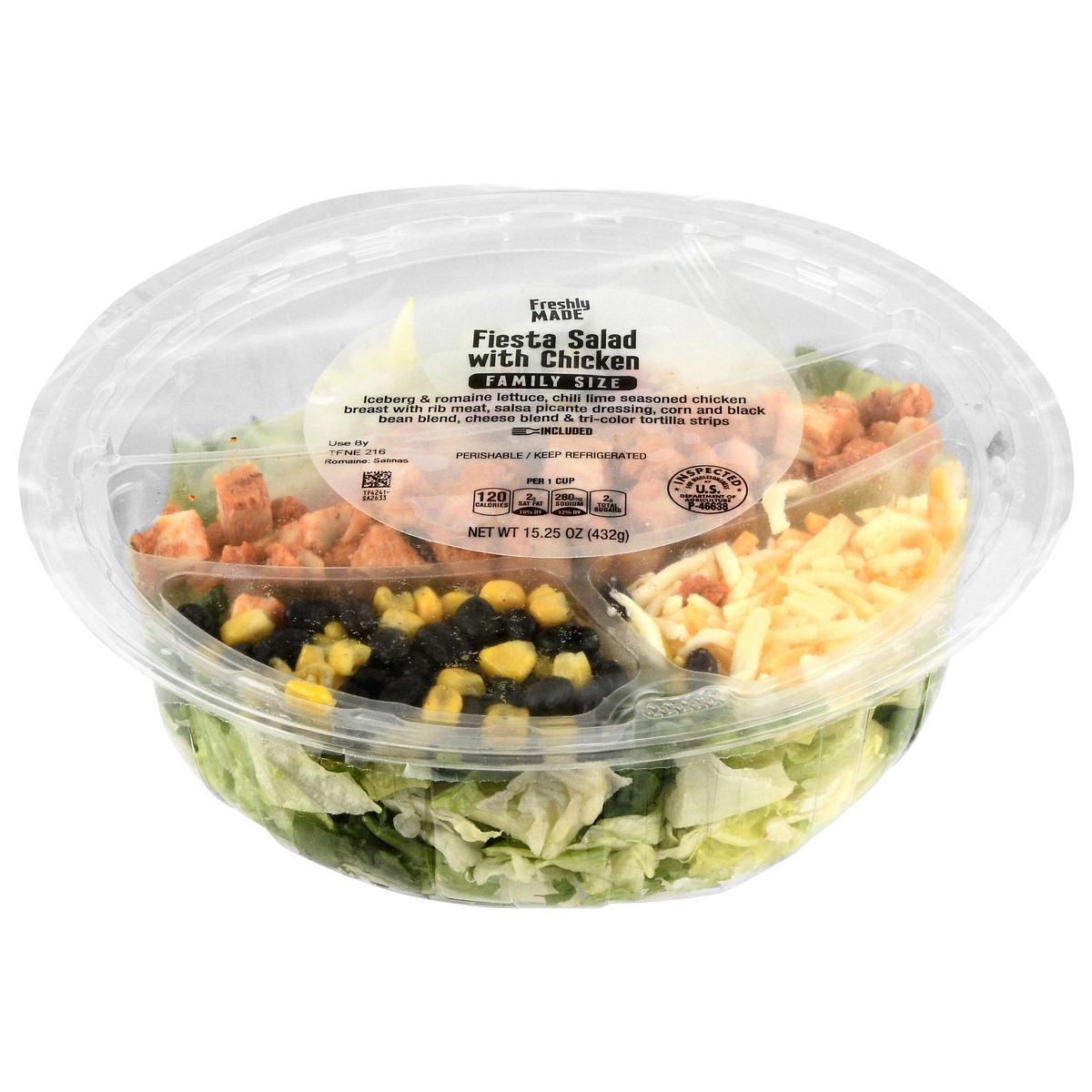 slide 4 of 4, Giant Deli Freshly Made Fiesta Salad with Chicken Family Size, 15.25 oz