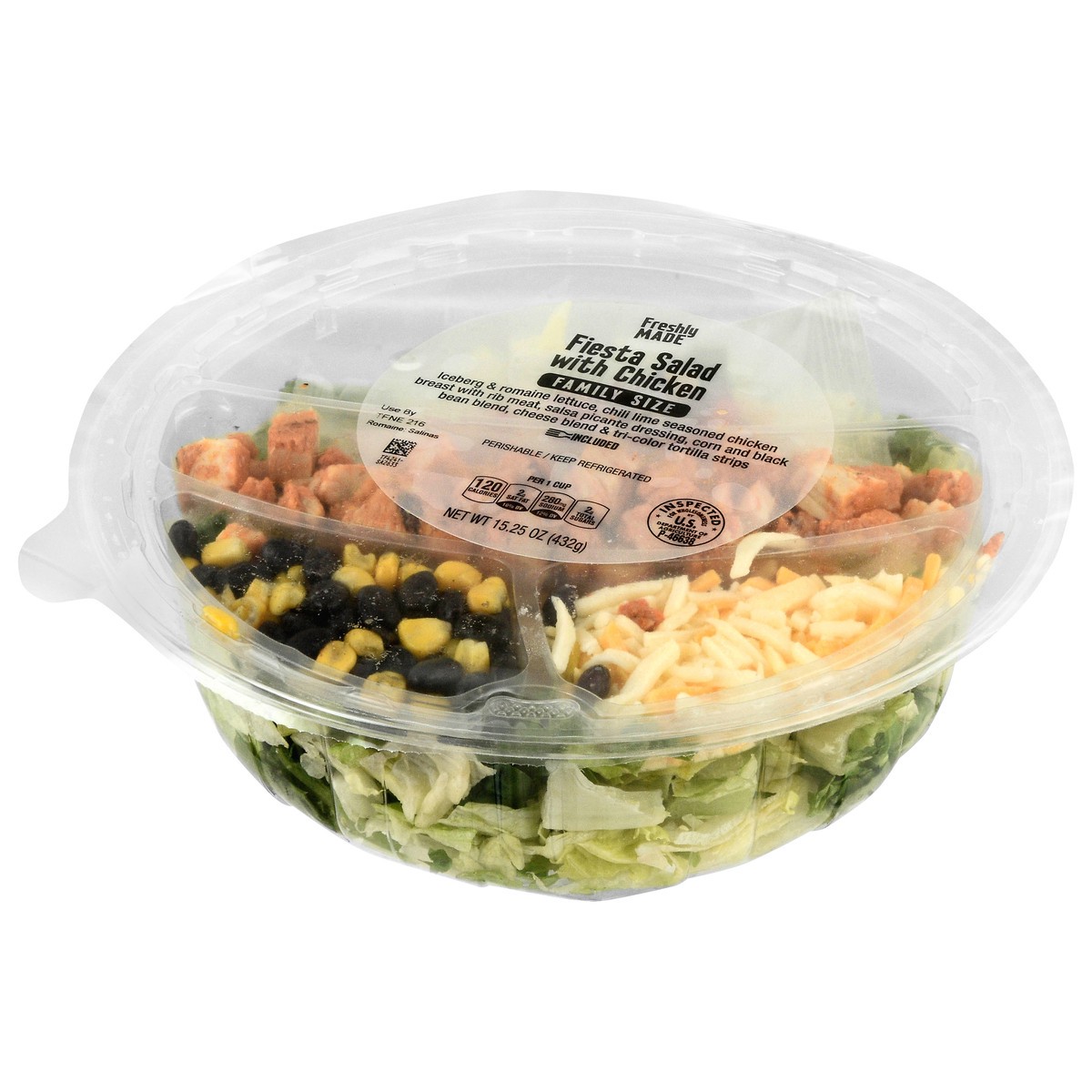 slide 3 of 4, Giant Deli Freshly Made Fiesta Salad with Chicken Family Size, 15.25 oz