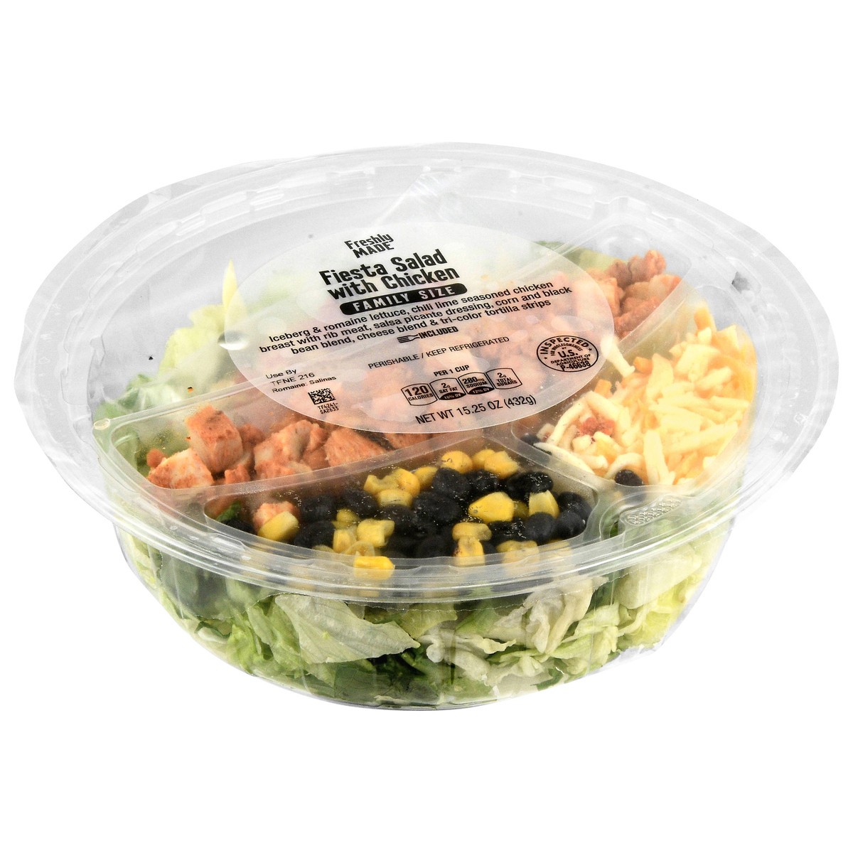 slide 2 of 4, Giant Deli Freshly Made Fiesta Salad with Chicken Family Size, 15.25 oz