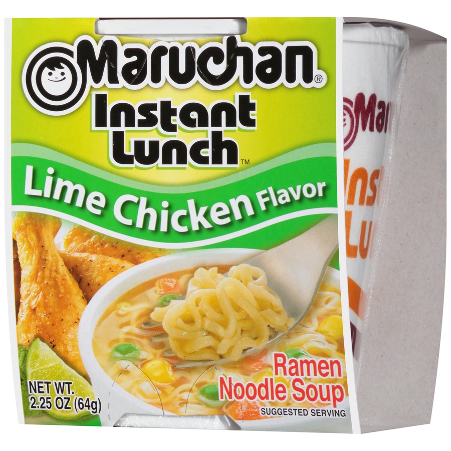 slide 3 of 8, Maruchan Instant Lunch Lime Chicken Flavor Ramen Noodle Soup, 2.25 oz