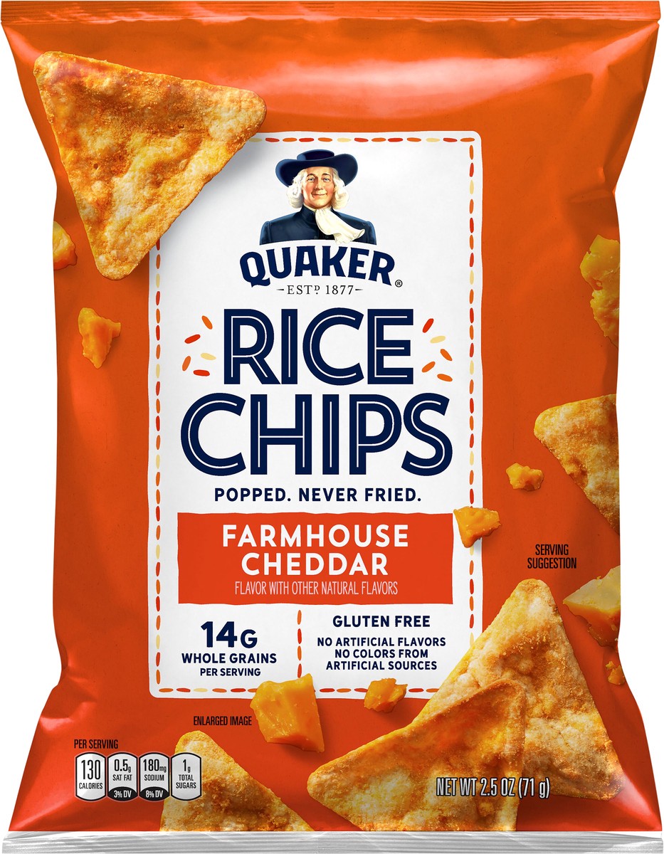 slide 5 of 8, Quaker Rice Chips Farmhouse Cheddar 2.5 Oz, 2.5 oz