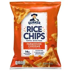 Quaker Rice Chips Farmhouse Cheddar 2.5 Oz