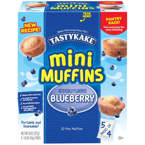 slide 1 of 1, Tastykake® blueberry mini muffins, 8 oz