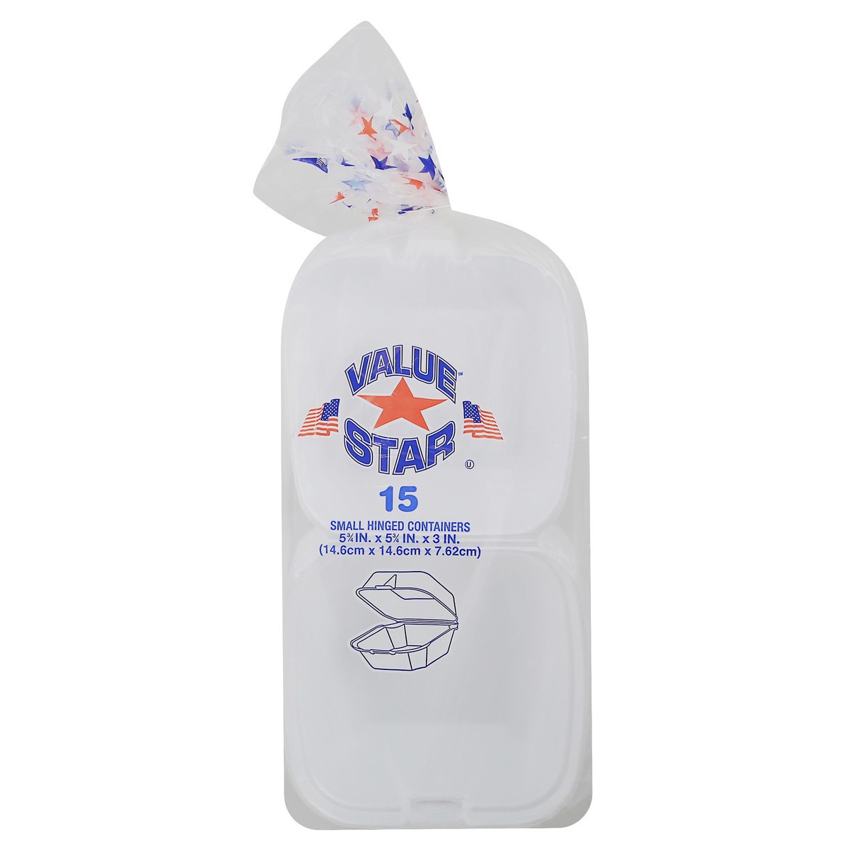 slide 2 of 12, Value Star Foam Containers Small, 15 ct