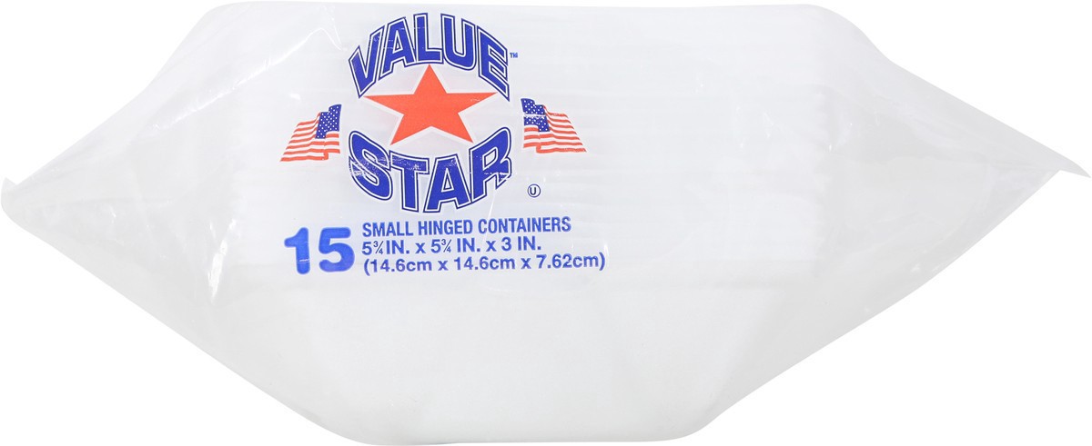 slide 8 of 12, Value Star Foam Containers Small, 15 ct