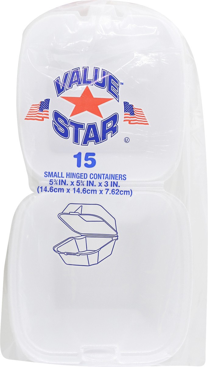 slide 7 of 12, Value Star Foam Containers Small, 15 ct