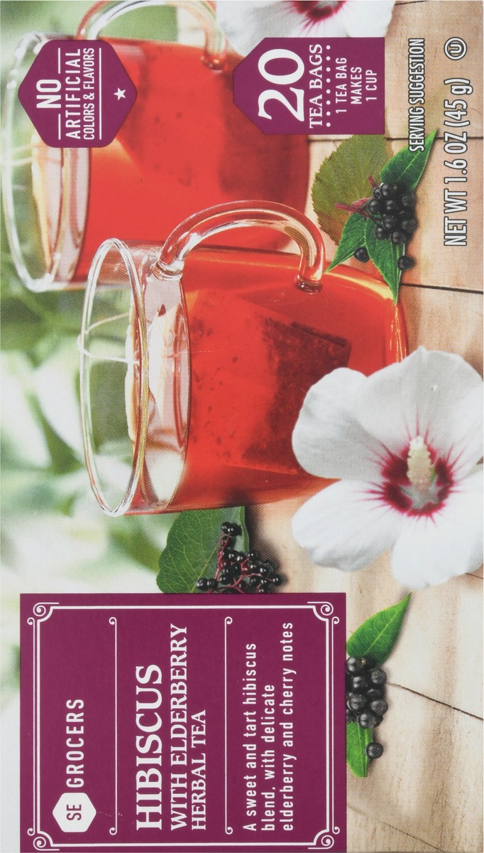 slide 15 of 15, SE Grocers Hibiscus Elderberry - 20 ct, 20 ct