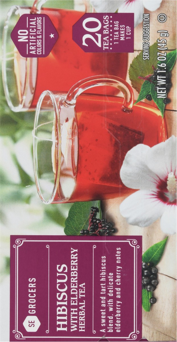 slide 8 of 15, SE Grocers Hibiscus Elderberry - 20 ct, 20 ct