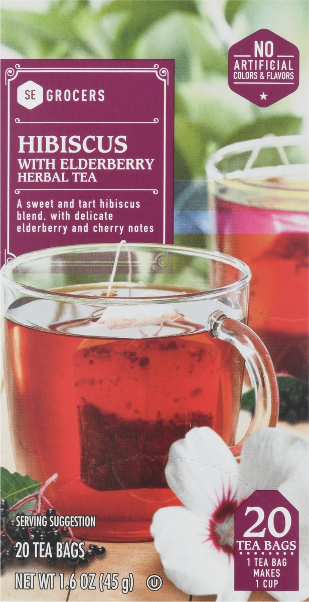 slide 14 of 15, SE Grocers Hibiscus Elderberry - 20 ct, 20 ct