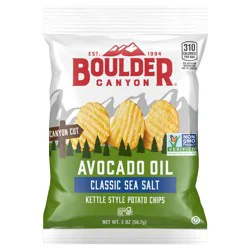 Boulder Canyon Avocado Oil Kettle Style Classic Sea Salt Potato Chips 2 oz