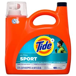 Tide Ultra Sport Liquid Laundry Detergent, 92 fl oz, 65 Loads