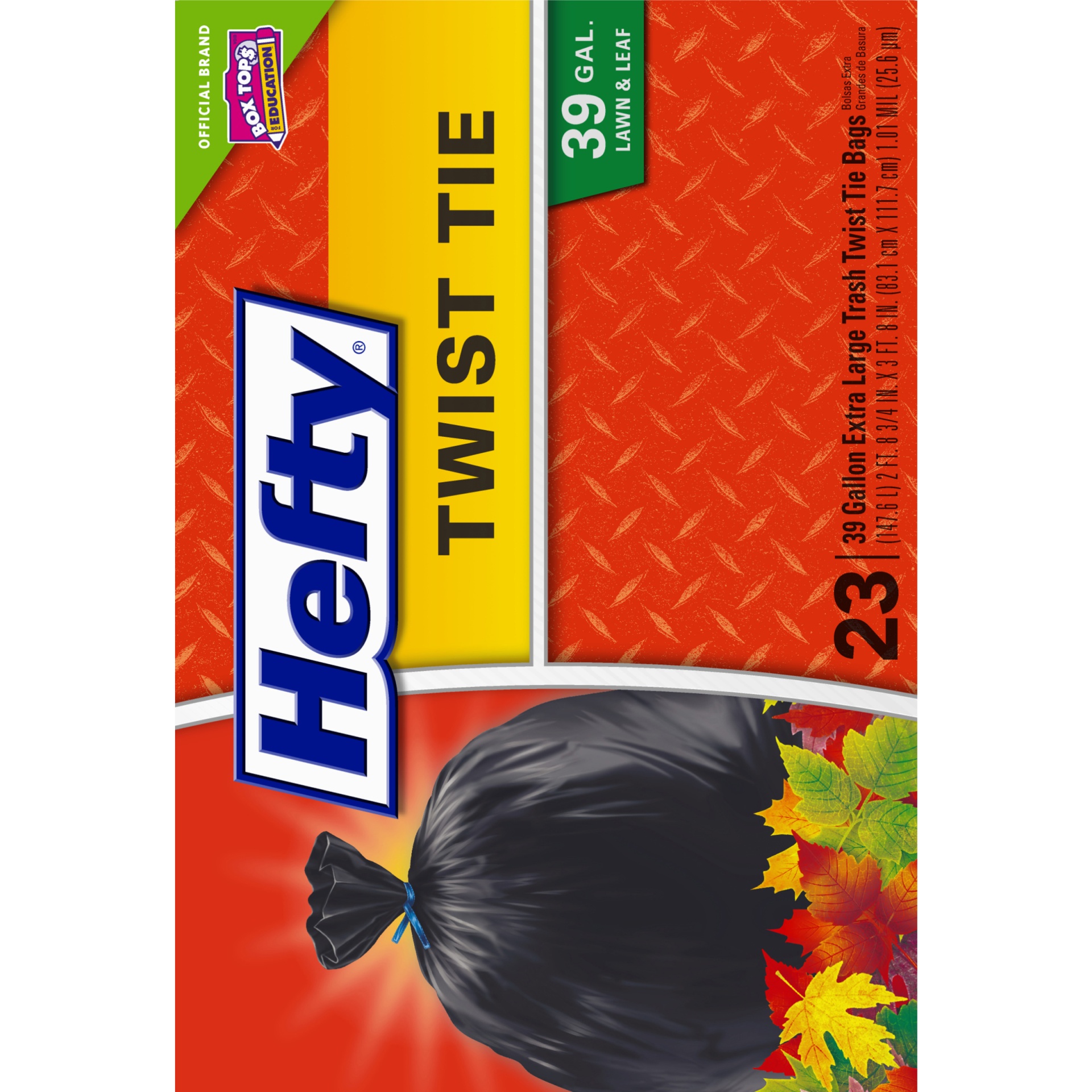 slide 5 of 6, Hefty Lawn & Leaf 39 Gallon Extra Large Trash Bags, 23 ct