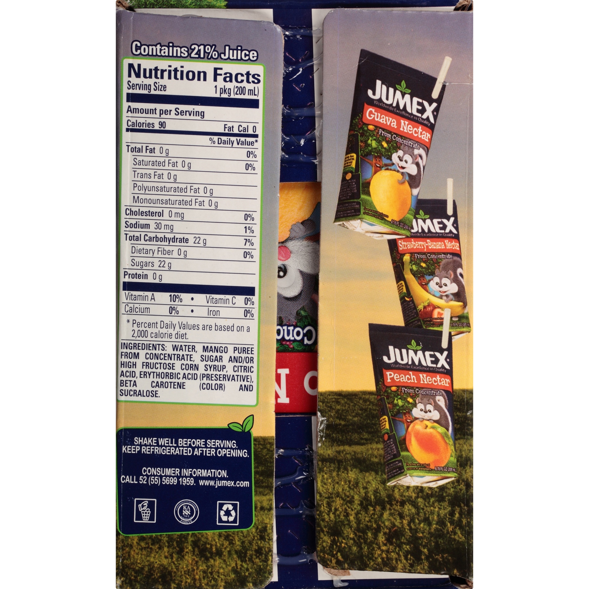 slide 4 of 8, Jumex Mango Nectar Pouch, 10 pk/6.76 oz