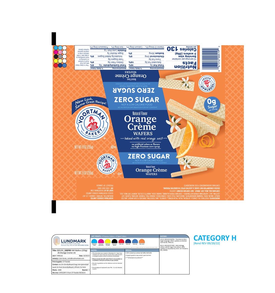 slide 7 of 14, VOORTMAN Bakery Zero Sugar Orange Creme Wafers 9 oz, 9 oz