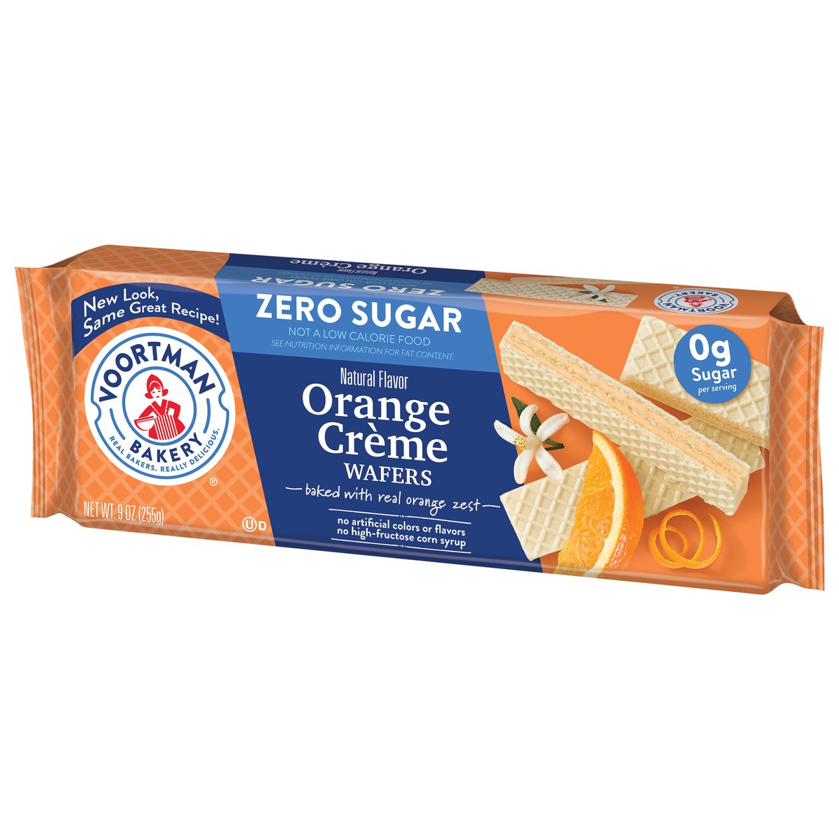 slide 9 of 14, VOORTMAN Bakery Zero Sugar Orange Creme Wafers 9 oz, 9 oz