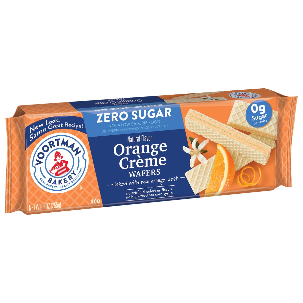 slide 11 of 14, VOORTMAN Bakery Zero Sugar Orange Creme Wafers 9 oz, 9 oz