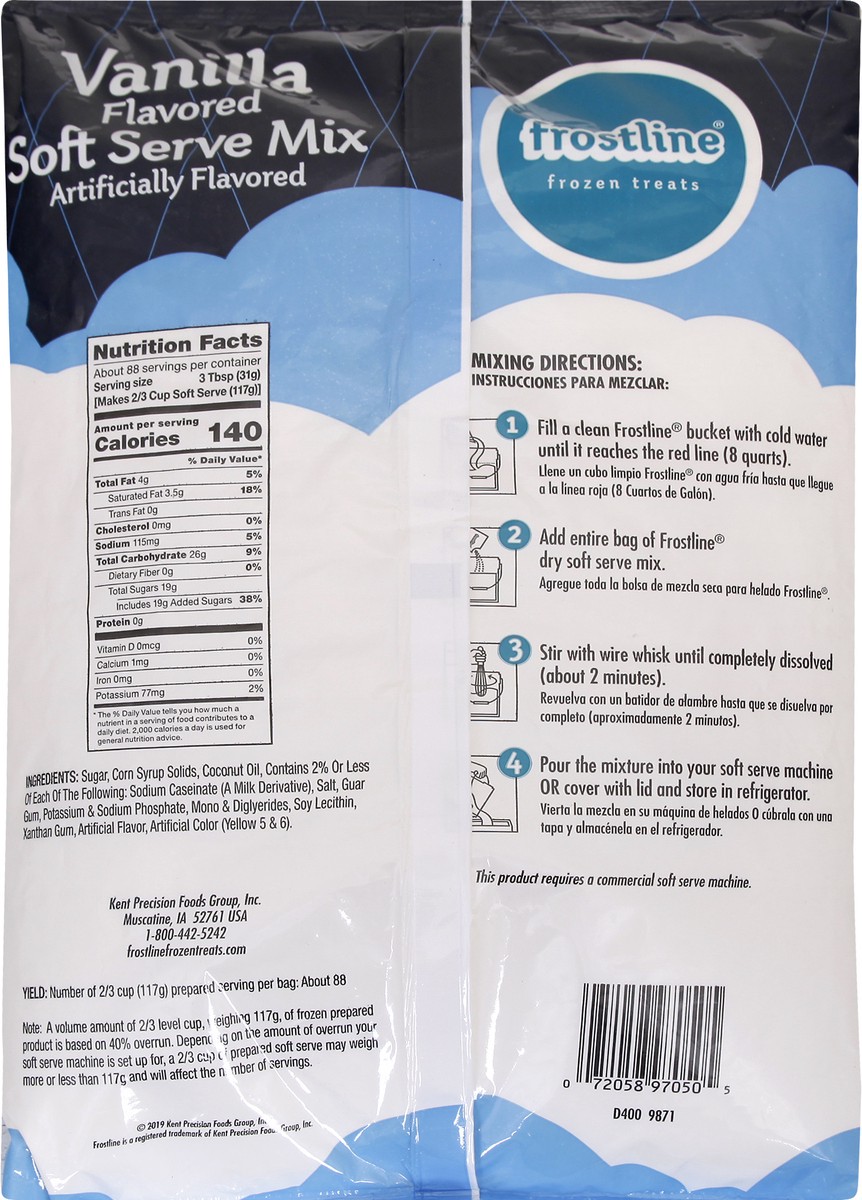 slide 4 of 9, Frostline Vanilla Flavored Soft Serve Mix - 6 lb, 6 lb