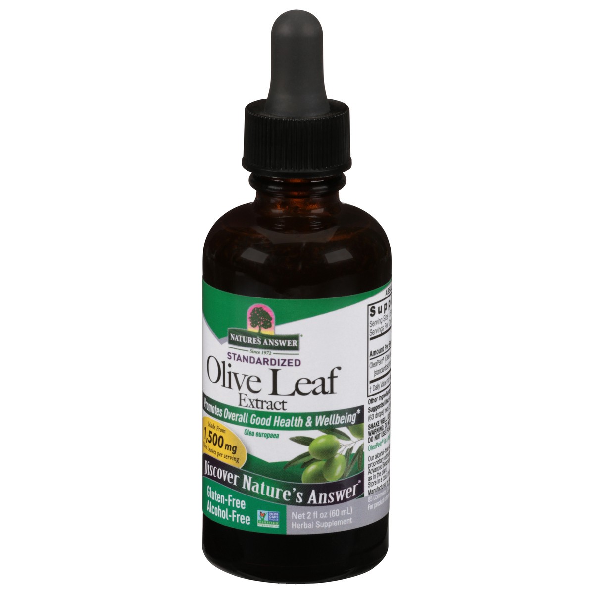 slide 2 of 12, Nature's Answer Standardized 1500 mg Olive Leaf Extract 2 fl oz, 2 fl oz