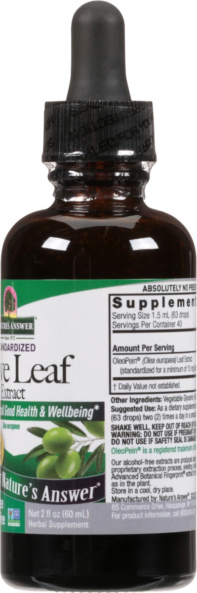 slide 12 of 12, Nature's Answer Standardized 1500 mg Olive Leaf Extract 2 fl oz, 2 fl oz